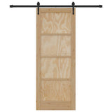 Sliding Door ORKDAL Brown 78 x 202 cm Solid Pine Wood 3333666