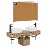 Bathroom Cabinet Set 4 pcs Artisan Oak 100 x 14.5 x 70 cm 3406302
