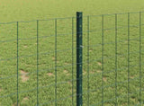 Welded Wire Fence 10 x 1 m PVC-Coated Steel Green Mesh 3336042