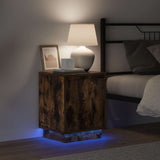 Bedside Cabinet with 2 pcs Smoked Oak 39 x 34.5 x 50 cm 869603