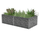 ZNTS Gabion Planter Galvanised Steel 180x90x50 cm 141624