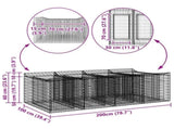 Gabion Raised Bed 2 pcs Silver 3422218