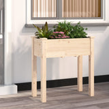 Planter with Liner 71x37x76 cm Solid Wood Fir 364230