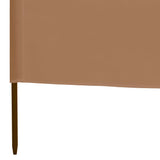3-panel Wind Screen Fabric 400x160 cm Taupe 47151