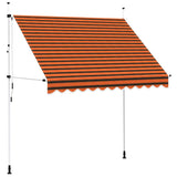 Manual Retractable Awning 250 cm Orange and Brown 145837