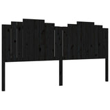 Bed Frame without Mattress Black 200x200 cm Solid Wood Pine 3192320