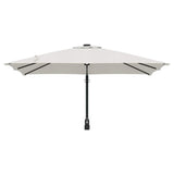 Garden Parasol Sand 248.5 x 247.5 x 160 cm Polyester and Steel 42003235