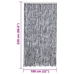 ZNTS Insect Curtain Silver 100x220 cm Chenille 284287