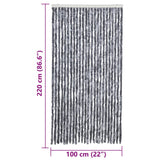 ZNTS Insect Curtain Silver 100x220 cm Chenille 284287
