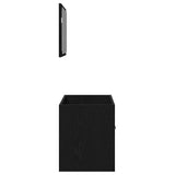 2 Piece Bathroom Furniture Set Black Oak Engineered Wood 862041