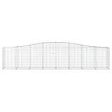 Arched Gabion Baskets 3 pcs 400x50x80/100 cm Galvanised Iron 3145944