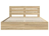 Bed Frame with Drawer Sonoma Oak 140 x 200 cm Engineer Wood 3411829