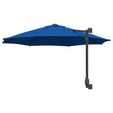 Garden Parasol 248 x 248 x 148 cm Polyester and Steel Azurblau 42003250