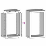 Firewood Rack 60x40x100 cm Galvanised Steel 850994