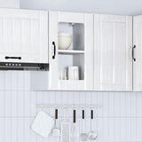 Kitchen Wall Cabinet with Glass Door Lucca High Gloss White 853769