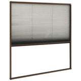Plisse Insect Screen for Windows Aluminium Brown 120x120 cm 148656