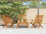Garden Chair Set of 3 Teak Solid teak wood Medium Foldable 312277