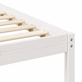 Bed Frame with Headboard White 90 x 200 cm Solid Pine Wood 873464