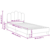 Children's Bed Frame with Headboard Pink 80 x 200 cm Fabric 42011052