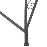 Tree Bench 8-Seater 160 x 89 cm Steel Silver Grey Round 42029529