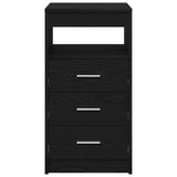 Drawer Cabinet Black Oak 40x50x76 cm Engineered Wood 862009