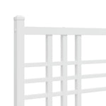 ZNTS Metal Bed Frame without Mattress with Footboard White 120x190cm 376388