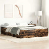 Bed Frame without Mattress Smoked Oak 120x190 cm Small Double Small Double 3203898