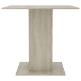 ZNTS Dining Table Sonoma Oak 80x80x75 cm Engineered Wood 800255