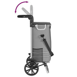 Shopping Trolley Grey 36.5 x 46.5 x 100.5 cm Oxford fabric 42002335