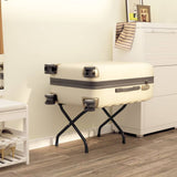Luggage Rack with Backrest Black 56x39x52 cm 153075