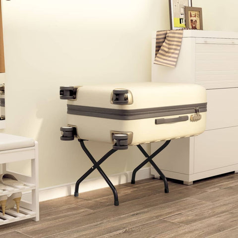 Luggage Rack with Backrest Black 56x39x52 cm 153075