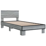 Bed Frame with Headboard Grey Sonoma 80 x 200 cm 8009086