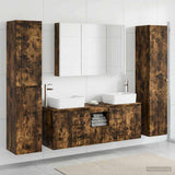 Bathroom Furniture Set 6 pcs Smoked Oak 3407235