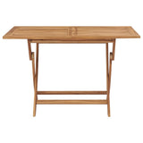 Garden Dining Set Warm brown Solid Teak Wood Medium Foldable 3059602