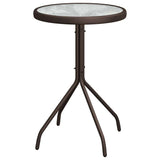 Garden Bistro Set 3 pcs Brown Steel 42003980