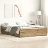 Bed Frame without Mattress Artisan Oak 140x200cm Engineered Wood 3328844