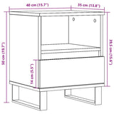Bedside Cabinets 2 pcs White 40x35x50 cm Engineered Wood 830637