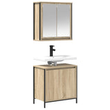 2 Piece Bathroom Furniture Set Sonoma Oak Engineered Wood 3328390