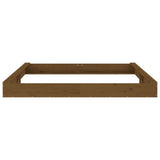 Sandbox with Seats Honey Brown Square Solid Wood Pine 825047