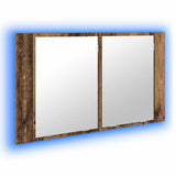 Bathroom Mirror Cabinet with Shelf Old Wood 80 x 12 x 45 cm 886226