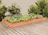 Garden Raised Bed with Liner Brown 240x120x25 cm Solid Wood Fir 364302