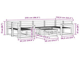 Outdoor Sofa Set 7 pcs Natural Solid Acacia Wood 3366082