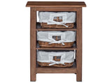 Side Table Brown 38 x 28 x 72 cm Solid Mahogany wood 42012407