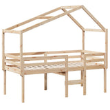 High Sleeper Bed without Mattress 80x200 cm Solid Wood Pine 3282055