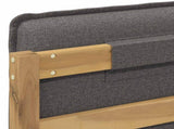 Bed Frame with Upholstered Headboard Whitewash and Light Grey 904270