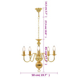 Chandelier Golden 5 x E14 Bulbs 281617