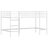 Kids'Loft Bed Frame with Curtains White and Pink 80 x 200 cm 42020823