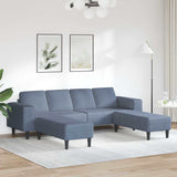 Fabric Sofa with Cushion Blue Corduroy fabric 3335134