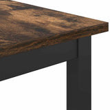 Table Smoked Oak 100 x 40 x 100.5 cm Engineered Wood and Steel 873740
