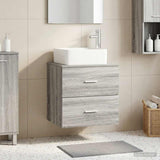Wall-Mounted Sink Vanity Grey Sonoma 49.5 x 41 x 63 cm 890275